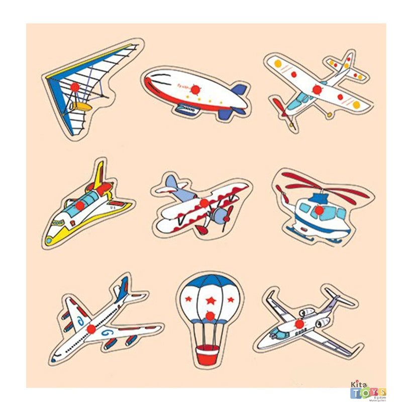 Hava Taşıtları Ahşap Puzzle