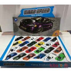 Nitro Speed Yarış Arabaları 24 Lü Set 1:72 (Adel Minik Metal)