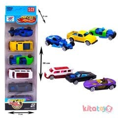 Di̇e-Cast Model Arabalar 6 Lı Set 1:72 (K101a33 Mini Metal)