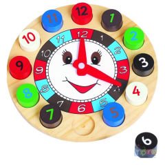 Ahşap Daire Saat (Eğitici Oyuncak) Puzzle