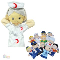 Hemşire El Kuklası-Peluş (Meslekler Kuklaları)