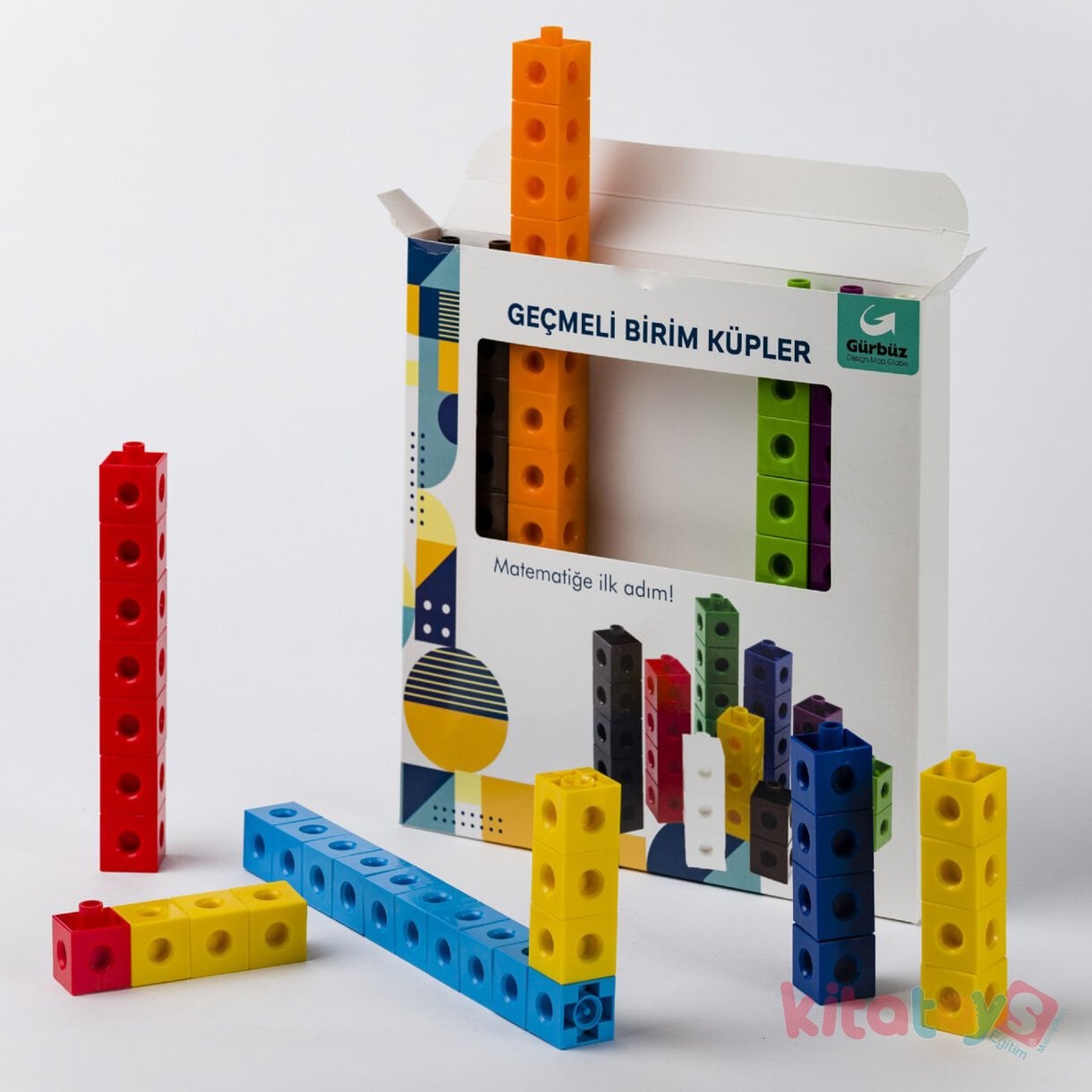 Geçmeli Birim Küpleri 100 Parça (Çok Amaçlı Matematik Cubes) Gürbüz