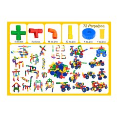 Tekerlekli Borular 72 Parça Lego (Yapı Oyuncakları)