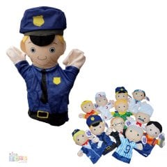 Polis El Kuklası-Peluş (Meslekler Kuklaları)