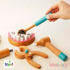 Ahşap Dişçi Seti (Oyuncak Diş Doktoru Fırçalama Modeli) Kidel