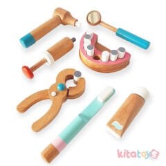 Ahşap Dişçi Seti (Oyuncak Diş Doktoru Fırçalama Modeli) Kidel