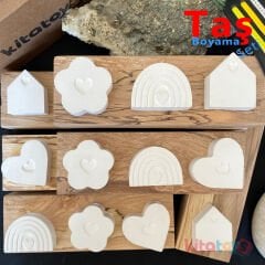 Çiçeklik & Kalemlik Tutucuları 12 Adet Hediyelik Seti Taş Boyama (Sağlam Taş Saksı Objeleri)