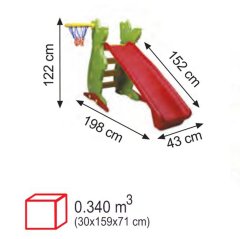 Plastik Potalı Kaydırak (Anaokulu Oyun Parkı)